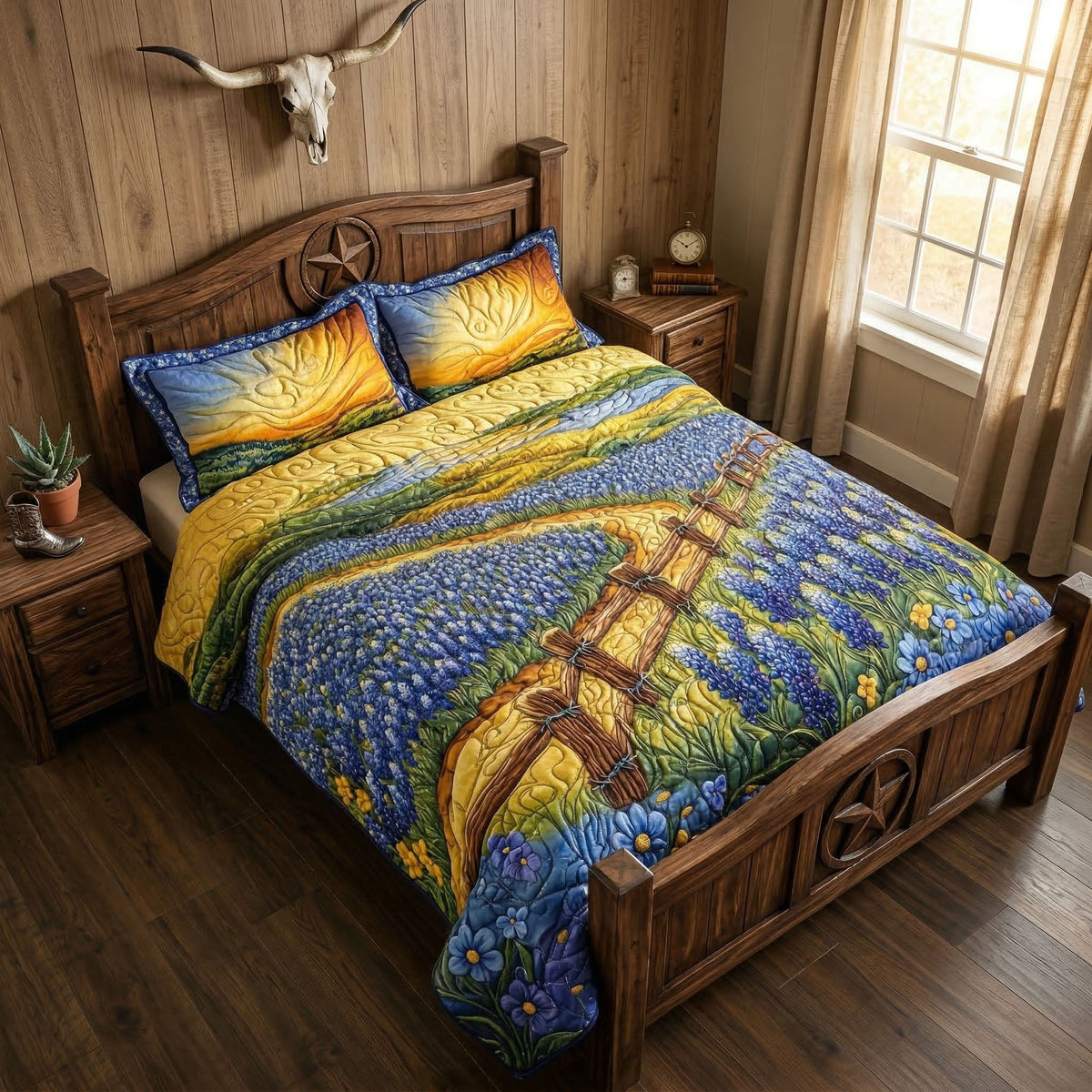 Bluebonnet Trail 3-Piece Quilted Bedding Set