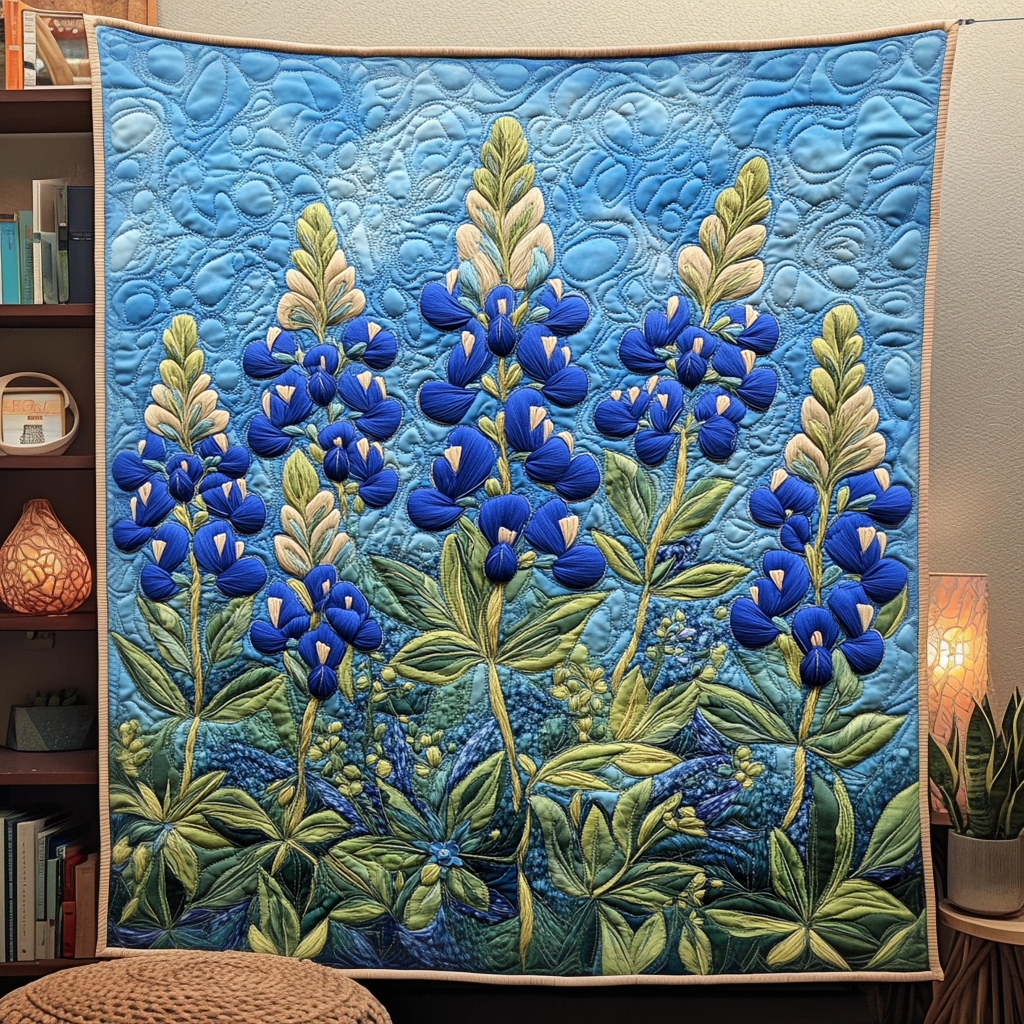 Bluebonnet Dreams Quilted Blanket