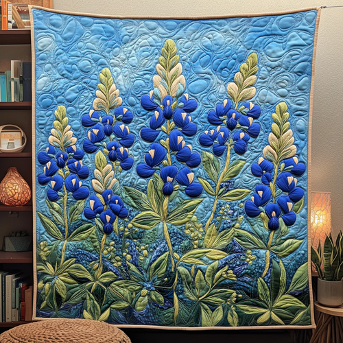 Bluebonnet Dreams Quilted Blanket