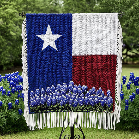 Bluebonnet Pride Woven Throw Blanket