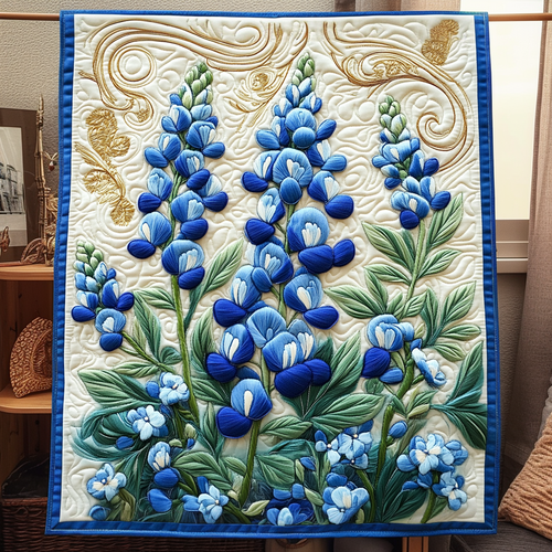 Bluebonnet Serenade Quilted Blanket