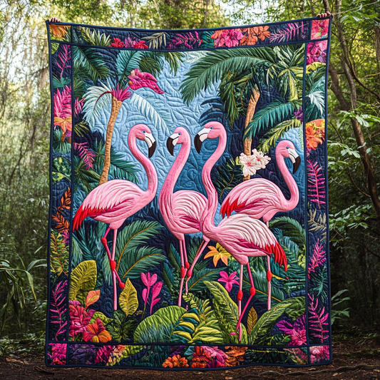 Blush Oasis Quilted Blanket