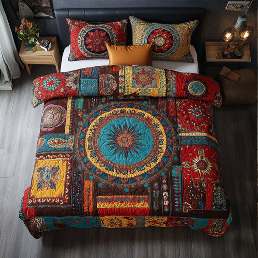 Bohemian Vibes 3-Piece Quilted Bedding Set