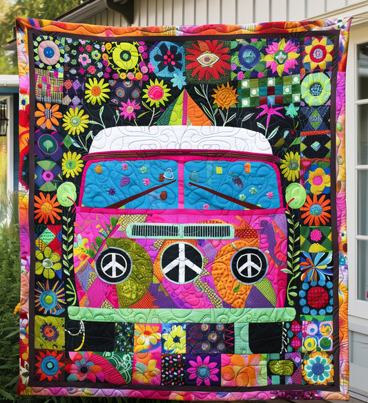 Boho Van Bliss Quilted Blanket