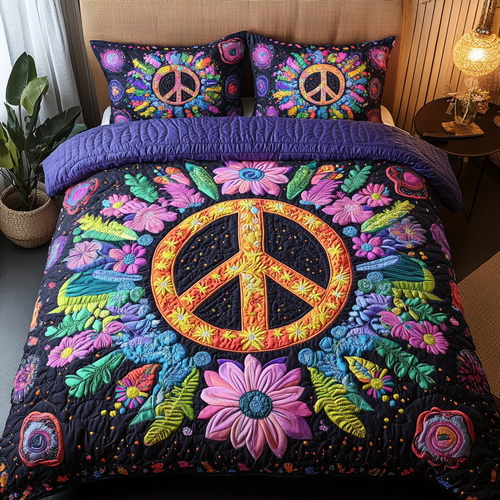 Boho Bliss 3-Piece Quilted Bedding Set