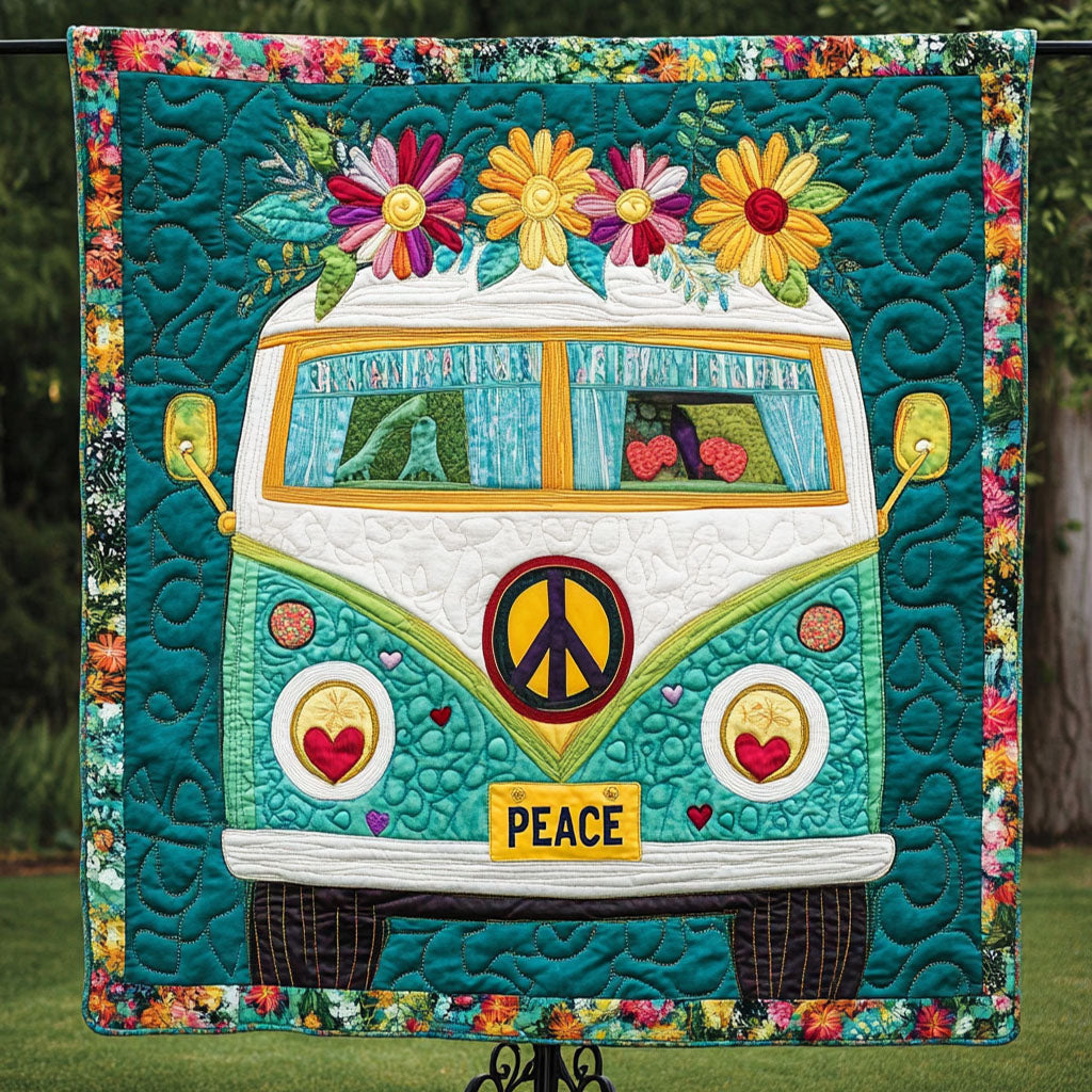 Boho Roadtrip Quilted Blanket