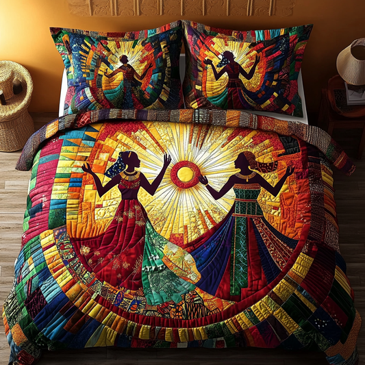 Bold Beauty 3-Piece Quilted Bedding Set