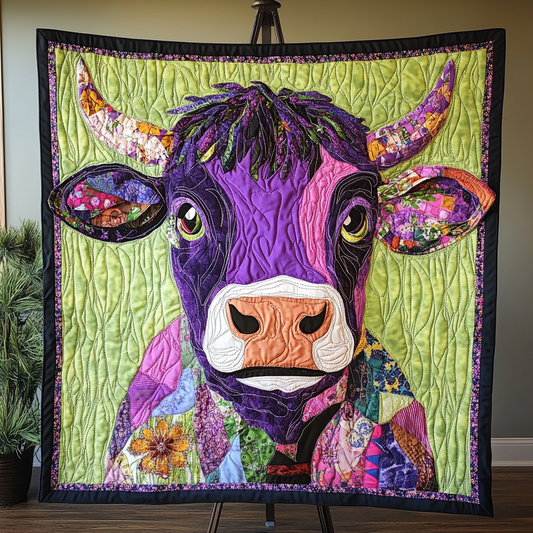 Bold Bovine Quilted Blanket