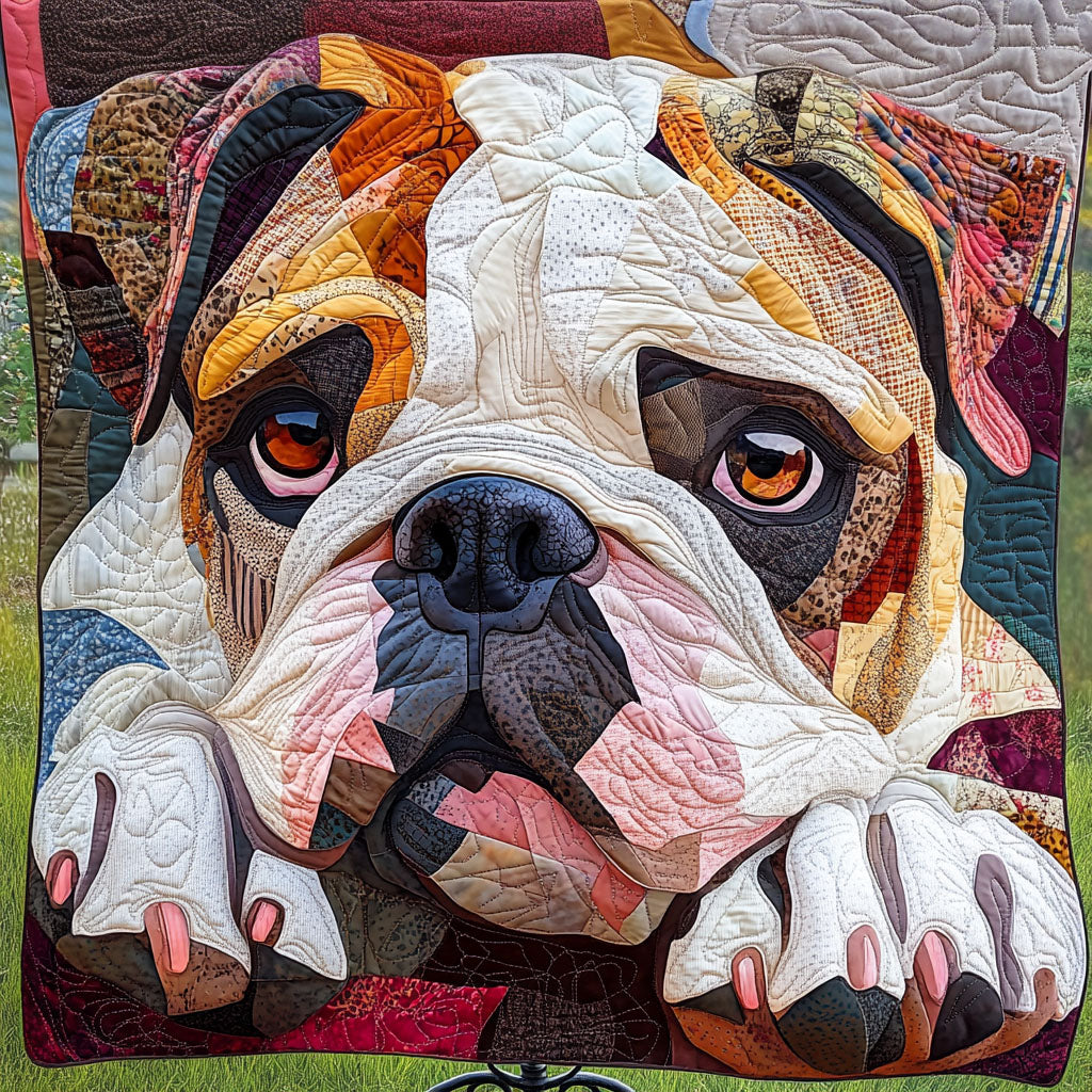 Bold Bulldog Quilted Blanket