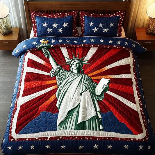 Bold Liberty 3-Piece Quilted Bedding Set