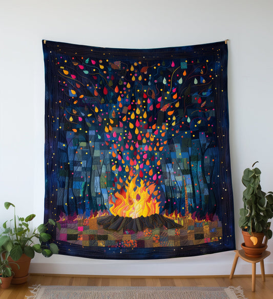 Bonfire Nights Quilted Blanket