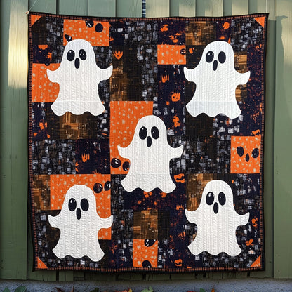 Boo-tiful Ghosts Quilted Blanket