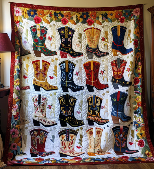 Boot Scooting Beauty Quilted Blanket