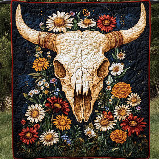 Boots and Skull Quilted Blanket