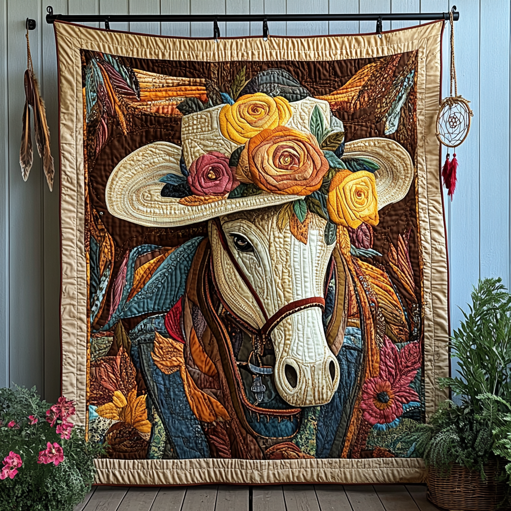 Boots and Spurs Quilted Blanket