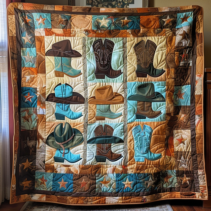 Boots and Buckles Quilted Blanket