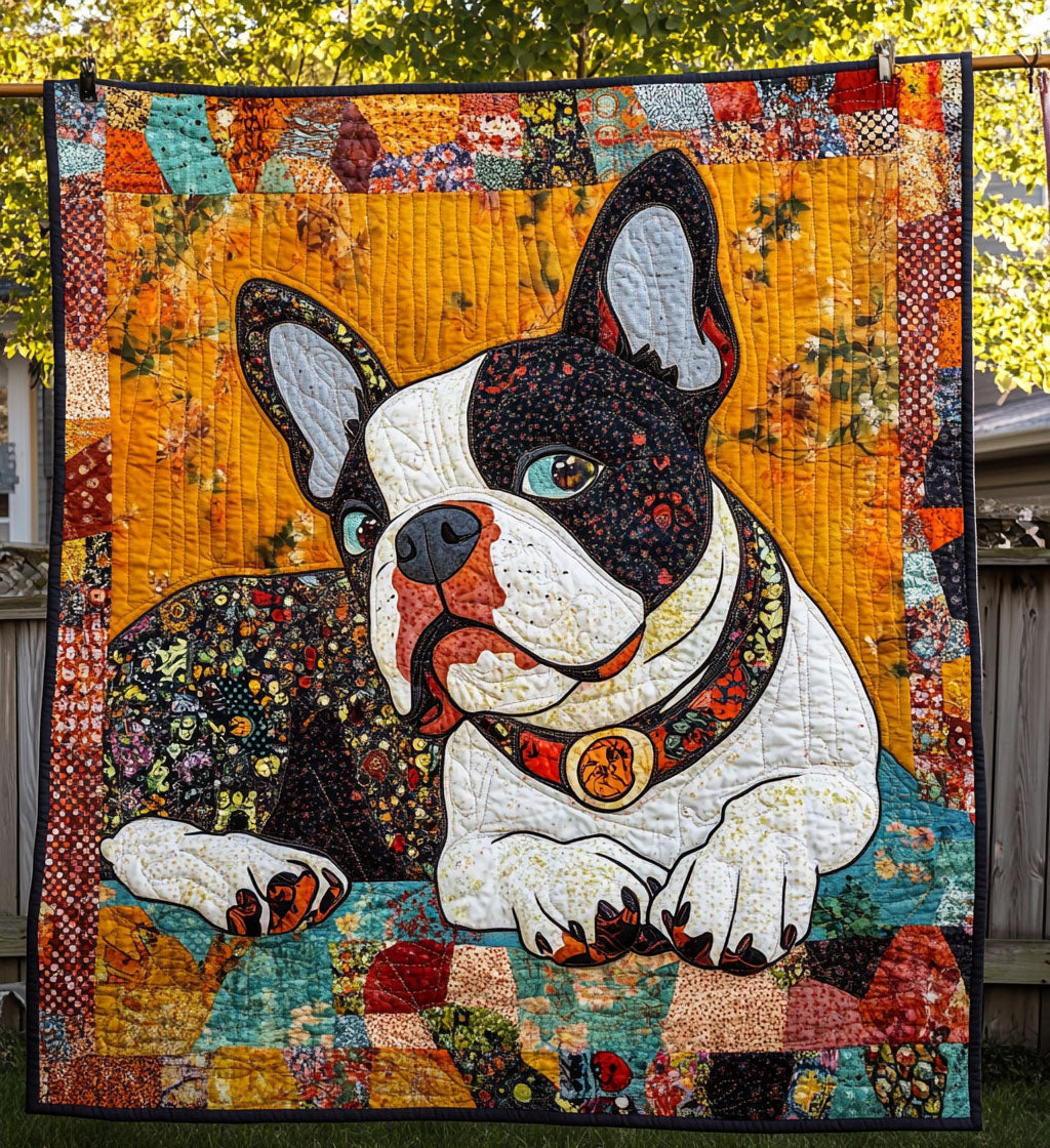 Boston Paws Quilted Blanket