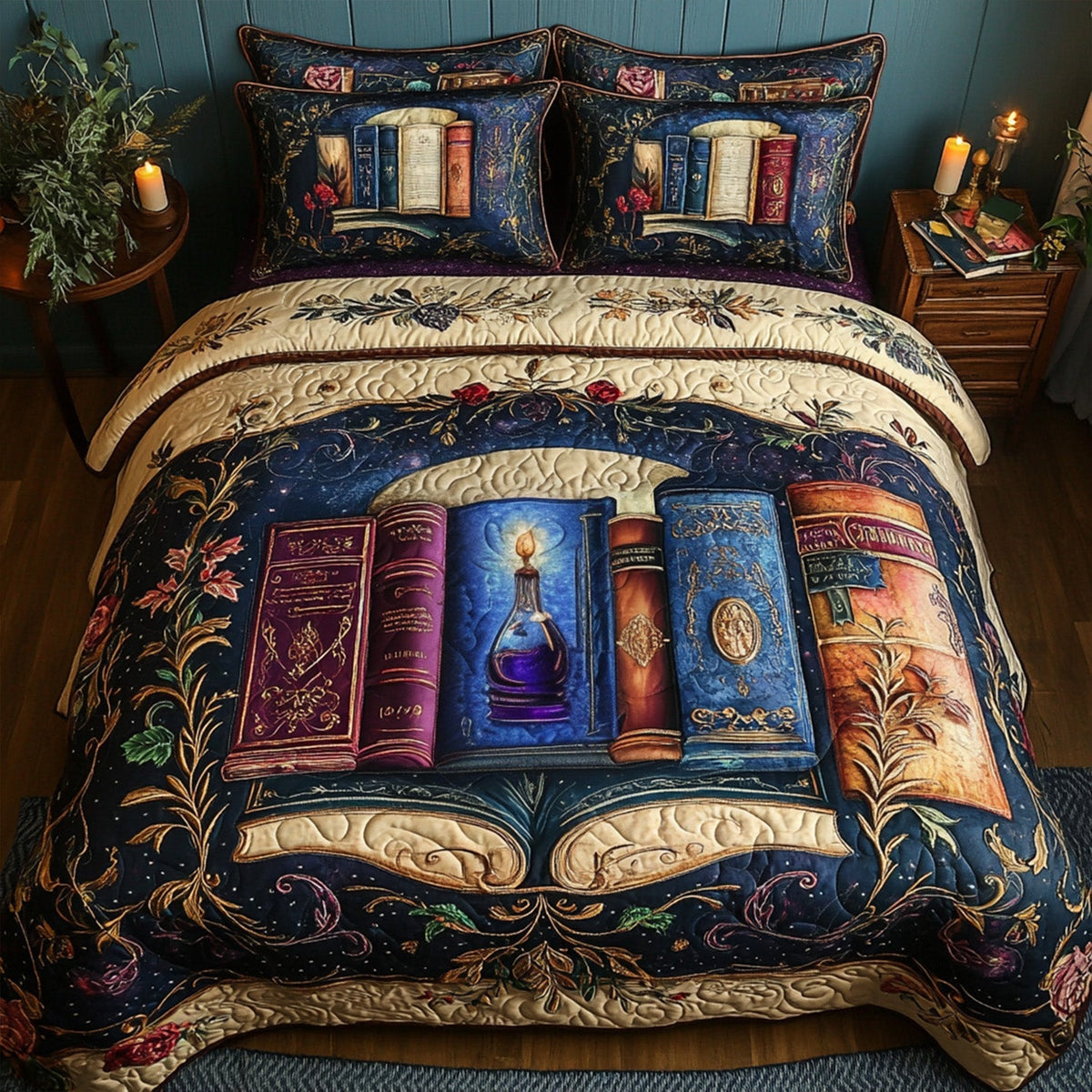 Bound Treasures 3-Piece Quilted Bedding Set