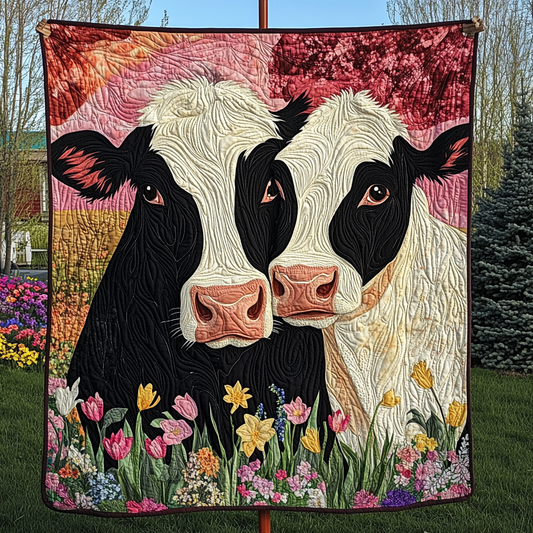 Bovine Bliss Quilted Blanket