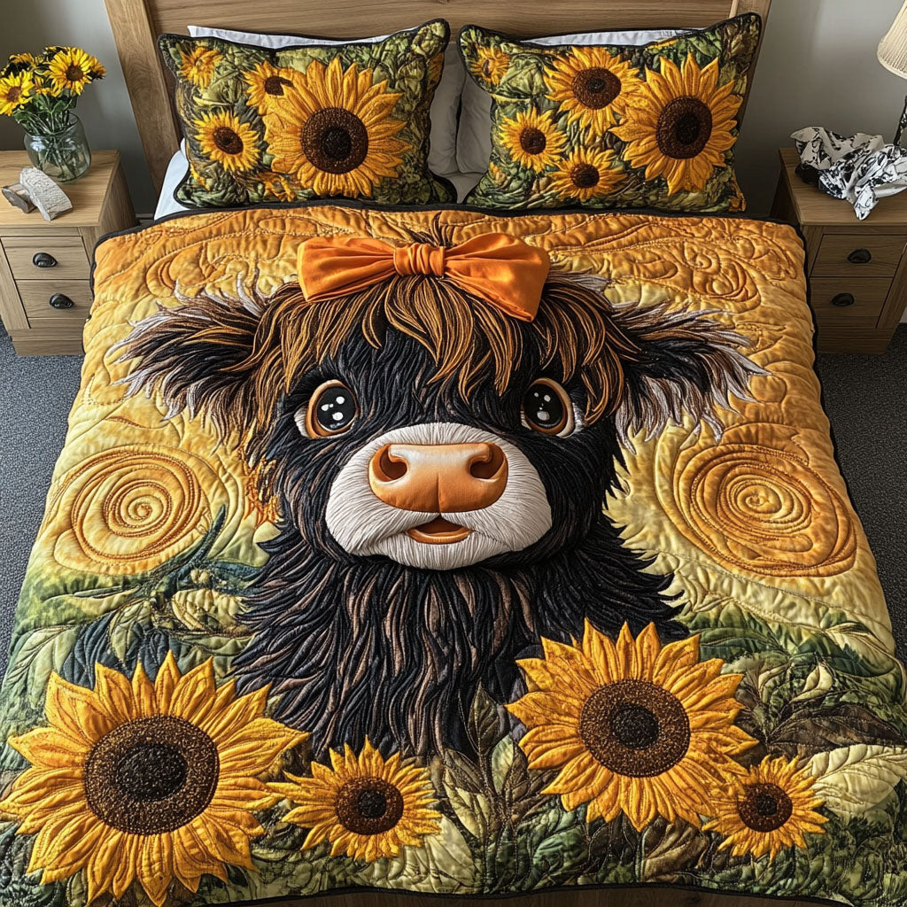 Bowtie Beauty 3-Piece Quilted Bedding Set