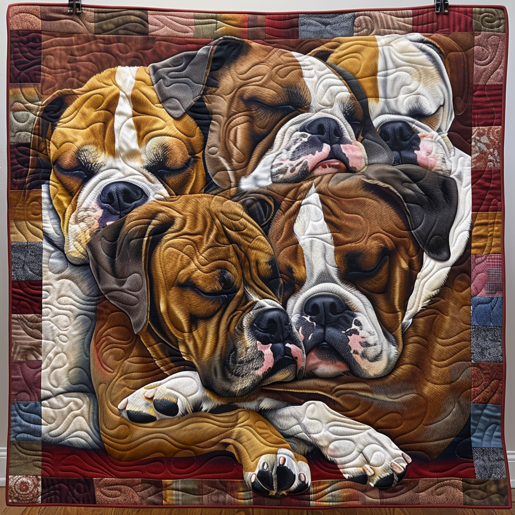 Boxer Bliss Quilted Blanket