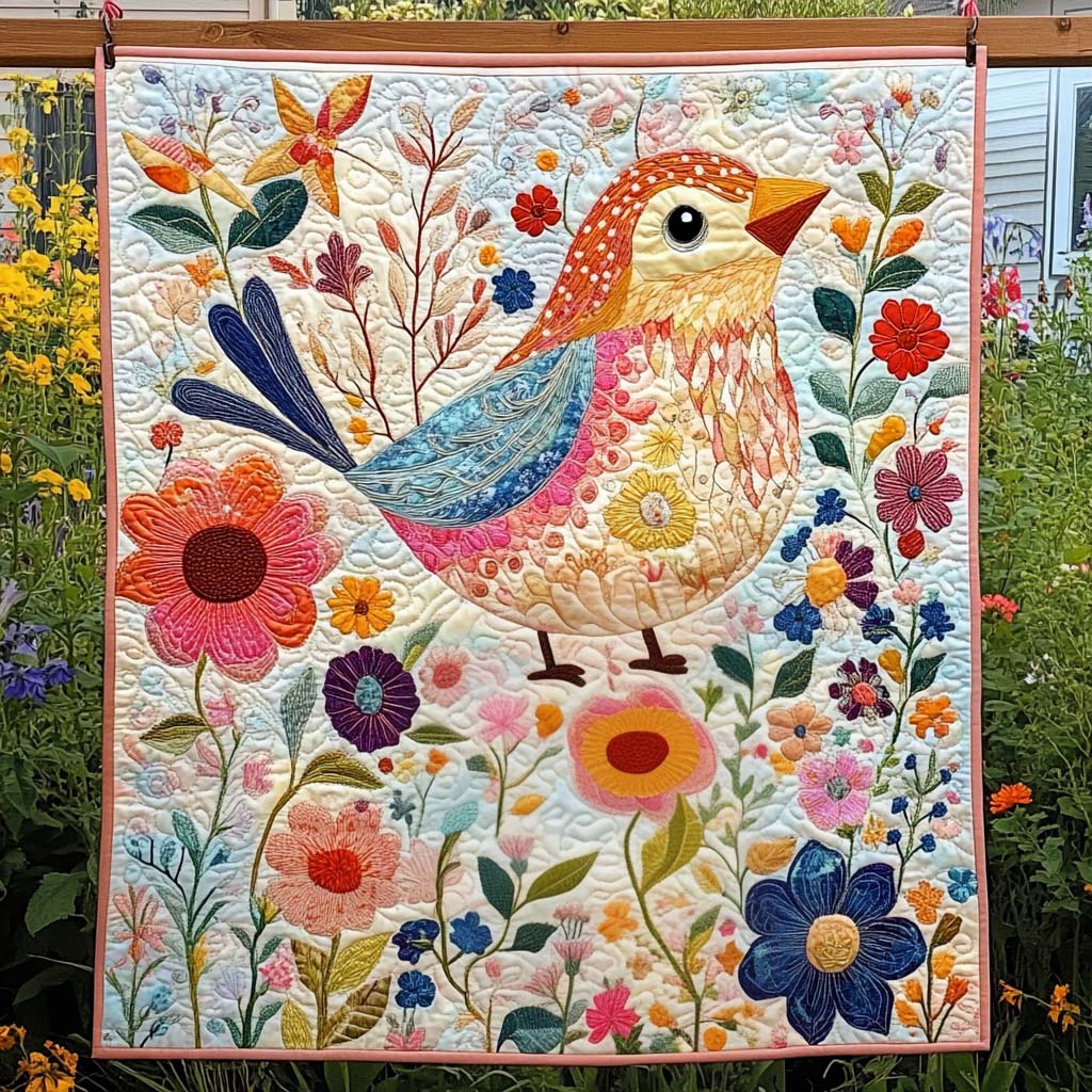 Branch Perch Quilted Blanket