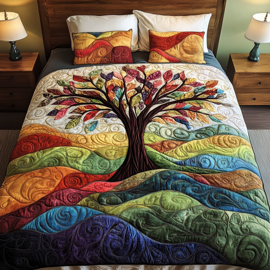 Branching Hope 3-Piece Quilted Bedding Set