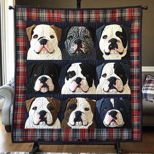 Brave Bulldog Quilted Blanket
