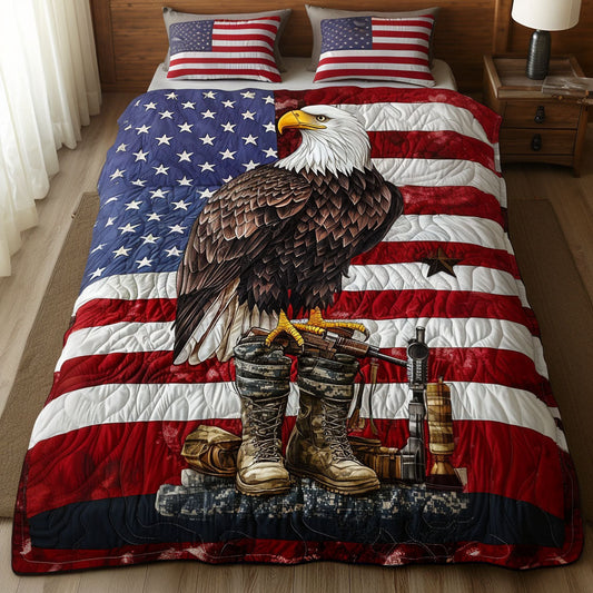 Brave Frontier 3-Piece Quilted Bedding Set