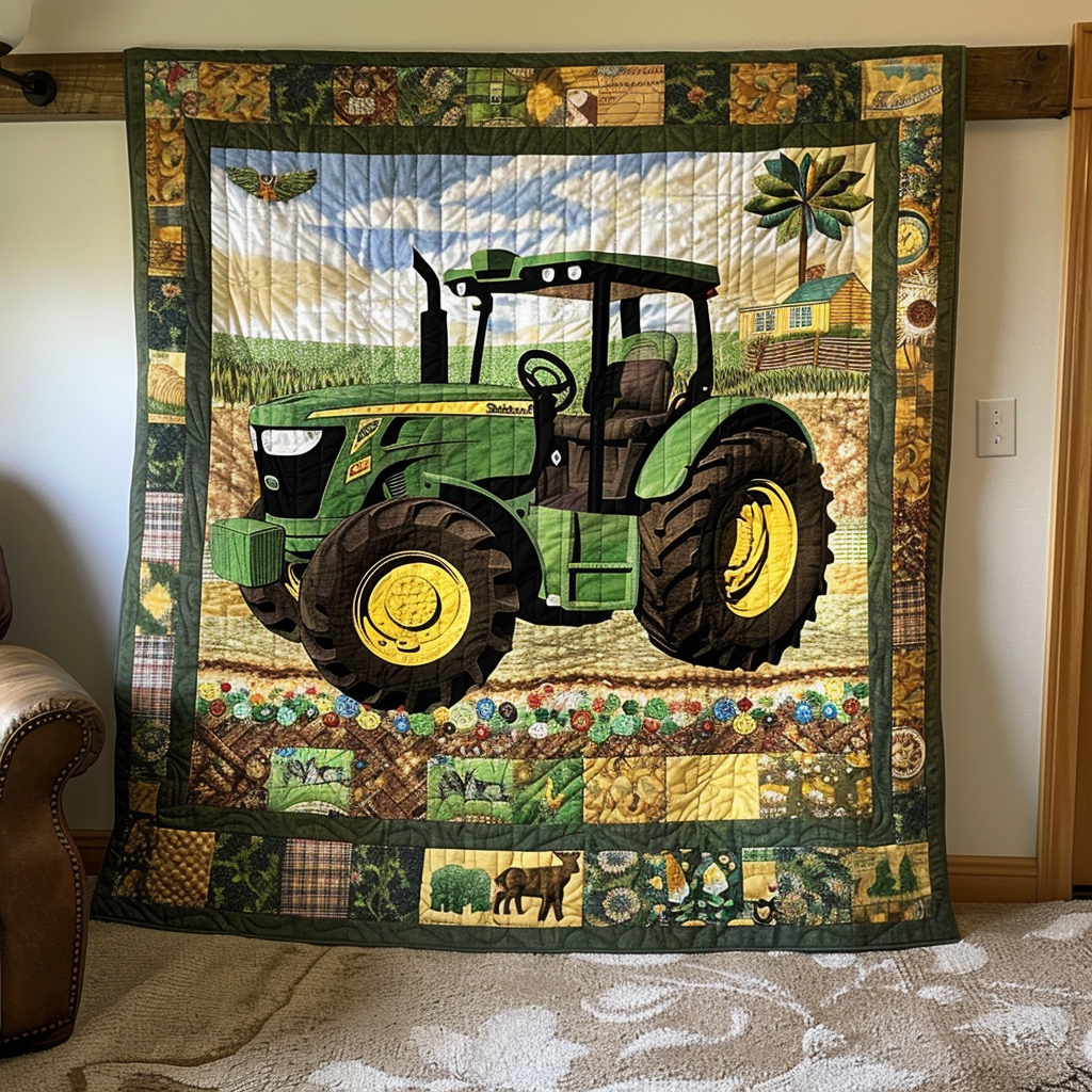 Bright Farm Days Quilted Blanket