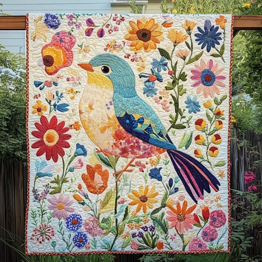 Bright Beak Quilted Blanket
