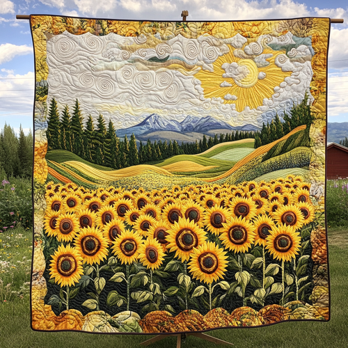 Bright Bloom Quilted Blanket