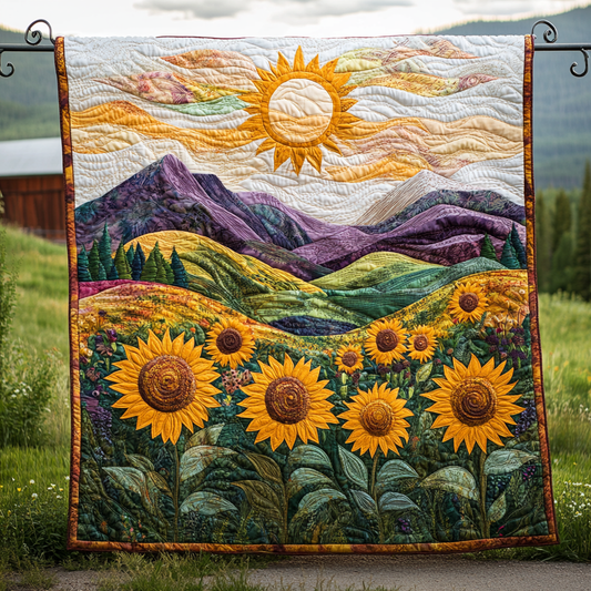 Bright Blooms Quilted Blanket