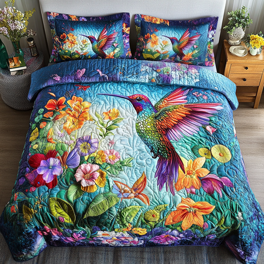 Bright Flight 3-Piece Quilted Bedding Set