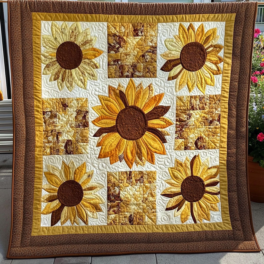 Bright Horizon Quilted Blanket
