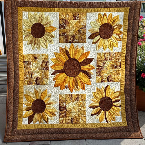 Bright Horizon Quilted Blanket