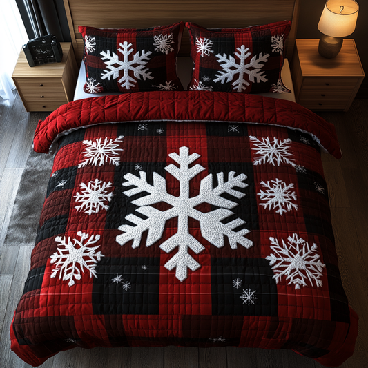 Buffalo Snow 3-Piece Quilted Bedding Set