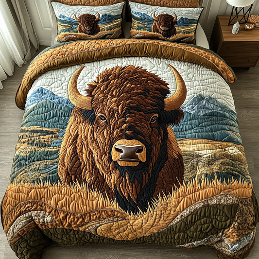 Buffalo Spirit 3-Piece Quilted Bedding Set