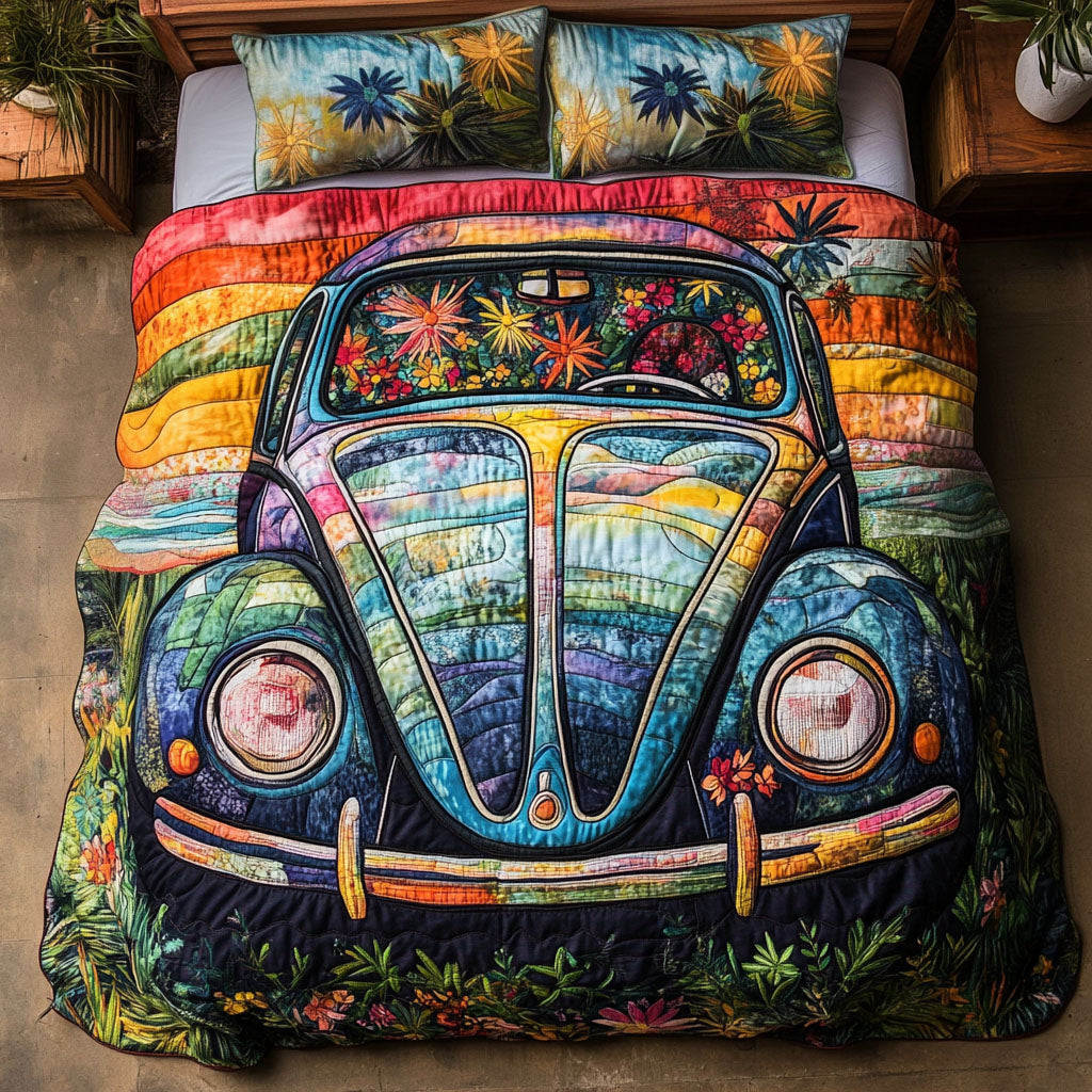 Bug Life Bliss 3-Piece Quilted Bedding Set