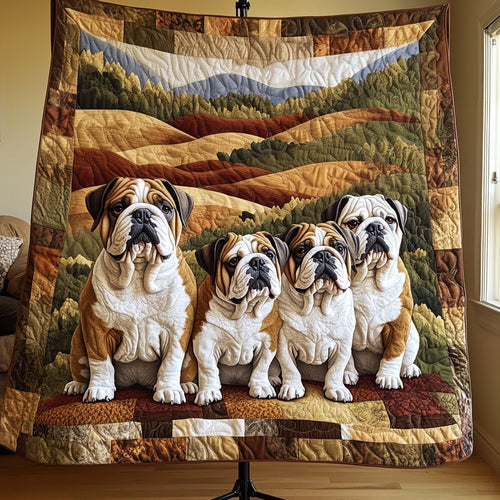 Bulldog Brigade Quilted Blanket