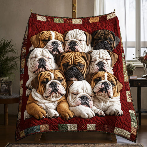 Bulldog Comfort Quilted Blanket