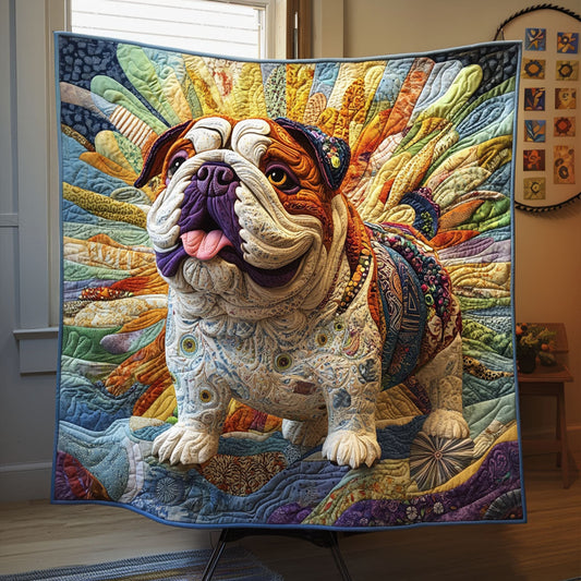 Bulldog Dream Quilted Blanket