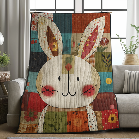 Bunny Patchwork Adventure Quilted Blanket