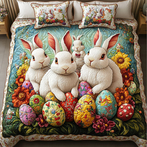 Bunny Haven 3-Piece Quilted Bedding Set