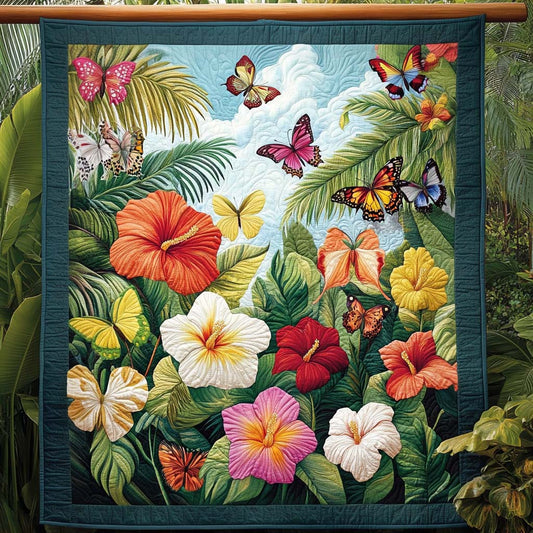 Butterfly Garden Bliss Quilted Blanket