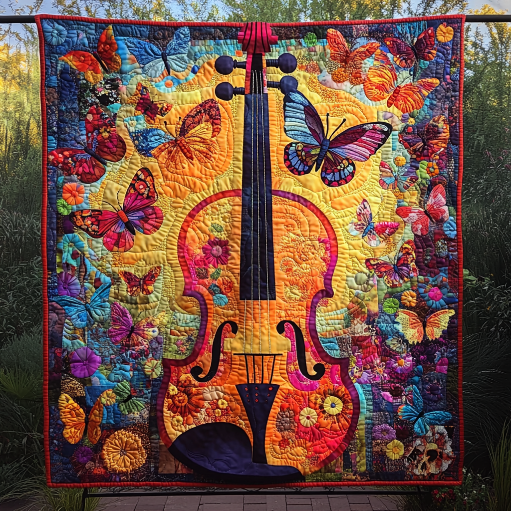 Butterfly Sonata Quilted Blanket