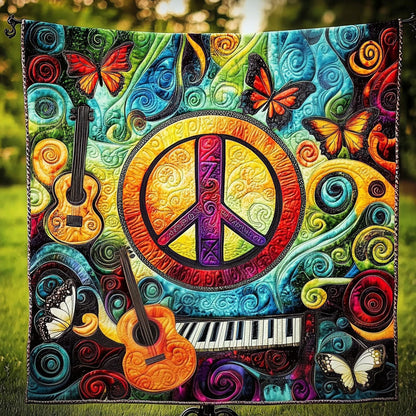 Butterfly Symphony Quilted Blanket