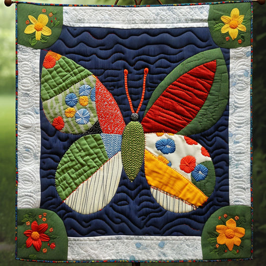 Butterfly Whimsy Quilted Blanket