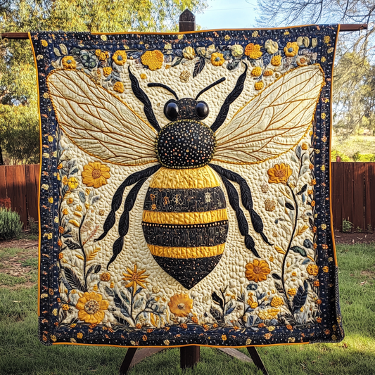 Buzzing Bliss Quilted Blanket
