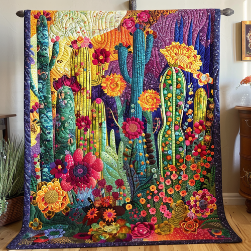 Cacti Dream Quilted Blanket